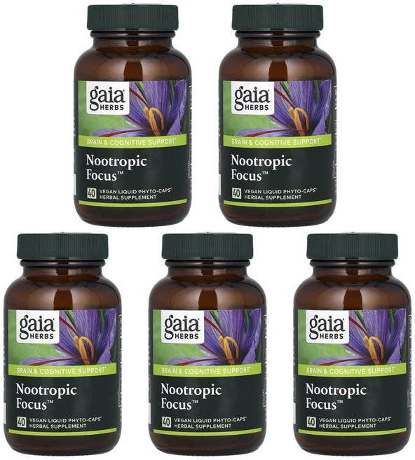 가이아 허브 누트로픽 포커스 캡슐, 5개, 40정 - 쿠팡