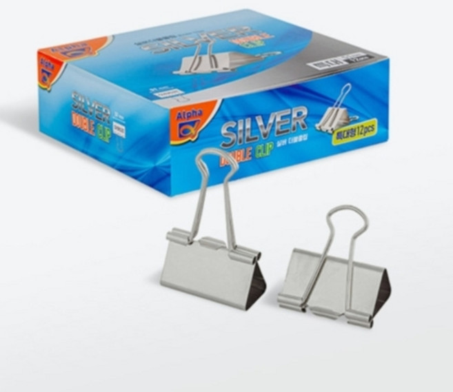 알파 더블클립 실버 51mm 특대 컬러집게 사무용품 서류 페이퍼 크립 쇠집게, [2367501]옵션없음, 옵션없음:[2367501]옵션없음, 옵션없음:[2367501]옵션없음