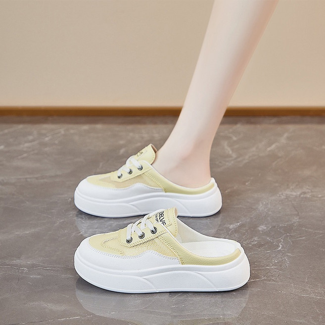 BROWMODA 여성 발편한 블로퍼 메쉬 슬리퍼