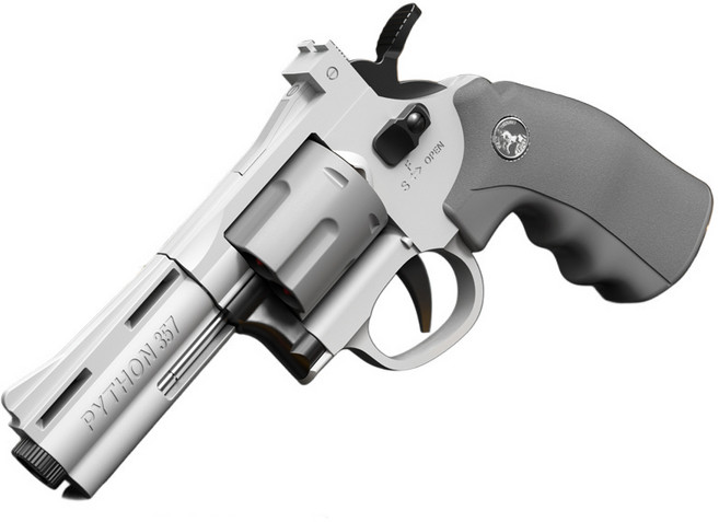 左輪軟彈槍 連發軟彈槍 拋殼左輪軟彈槍 ZP5 左輪連發軟彈槍 軟彈發射器 手動連發軟彈槍 拋殼軟彈槍 拋殼連發軟彈, 中款B 白灰色, 1個