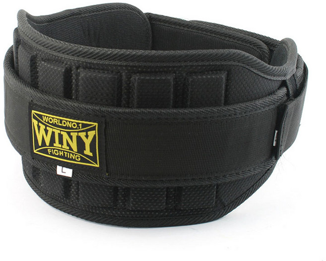위니 네오프렌 역도벨트 허리보호대 헬스벨트, 블랙, 1개