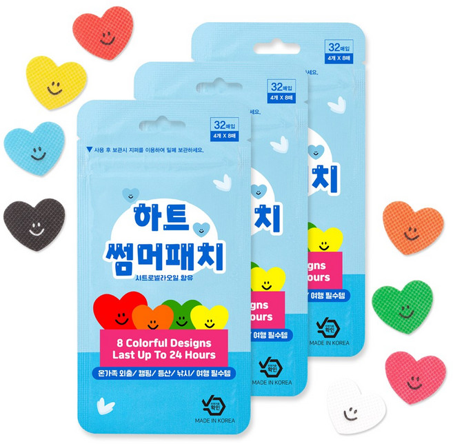 오빌릿 하트 썸머패치 국산 % 32매입, 3개