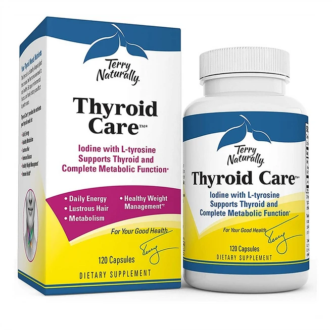 Terry Naturally 테리 내추럴리 갑상선 Thyroid Care 120캡슐 2팩, 2개, 120정 - 쿠팡