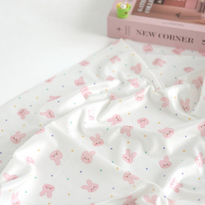 온팁 친환경 오코텍스 인증 99.99% 향균 향염 토끼 대폭 2m 원단, 1개, 백아이보리