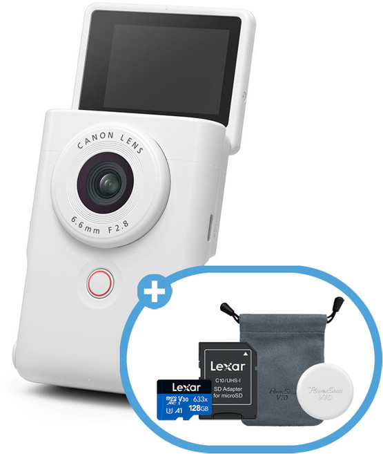 캐논코리아 정품 PowerShot V10 화이트 + 파우치 [파워샷 V10]