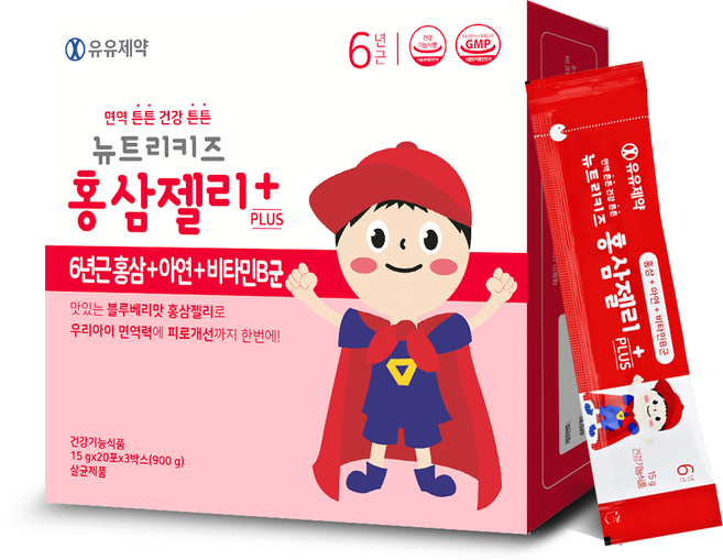 유유제약 뉴트리키즈 홍삼젤리 어린이 영양제, 900g, 1박스