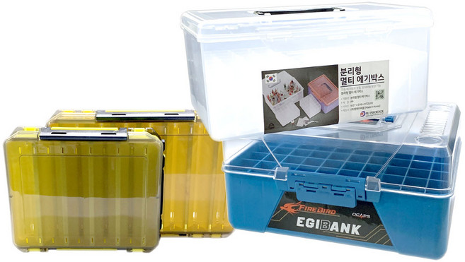 에기박스 모음 태클박스 에기뱅크 캡스 미노우 루어통 보관함, 1개