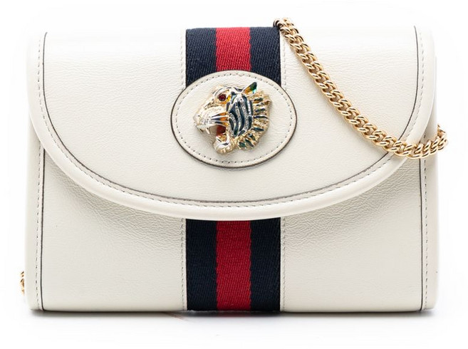 구찌 중고 2000-2015 미니 레더 라자 웹 체인 크로스 백