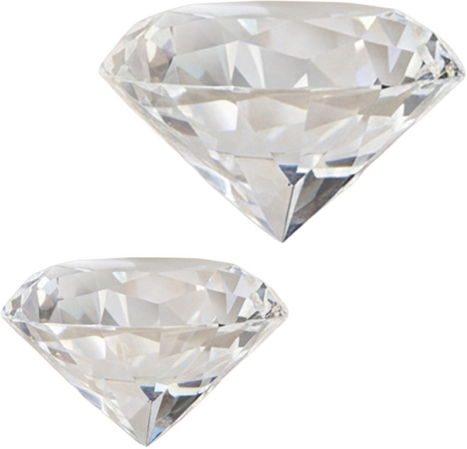 서온리 색감과 투명도가 돋보이는 모형 크리스탙 고급 인테리어 오브제 다이아몬드 장식, 화이트