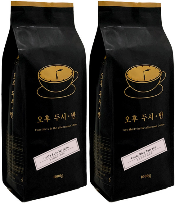 오후두시반 원두커피 코스타리카 따라주 원두 1kg 홀빈, 2개
