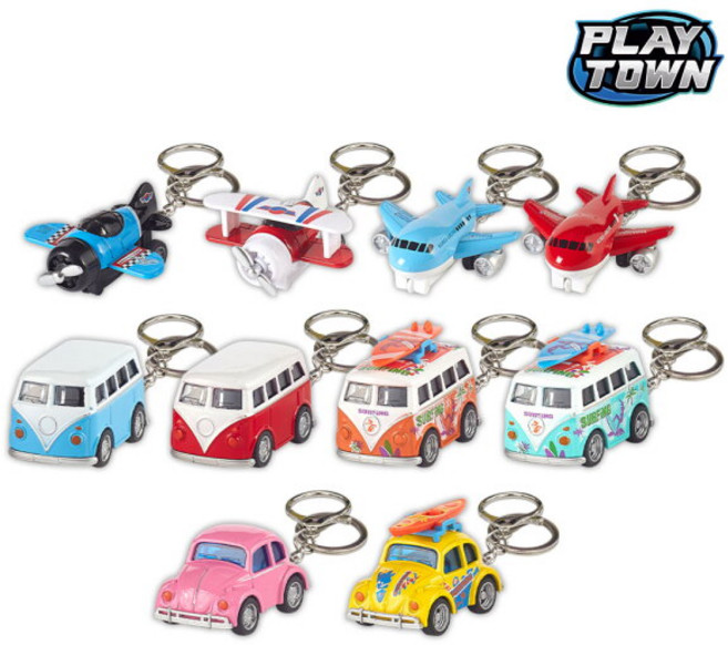 [플레이타운] 클래식 미니카 키링, 필수선택:비행기-빨강, 상세 설명 참조