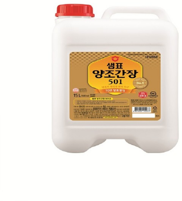 샘표 양조간장 501 /간장/요리용간장/조리용간장/양조간장/업소양조간장/식당양조간장/말통양조간장, 1개, 15L