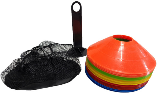 로퍼스 접시콘 세트 50개 축구 훈련용품 연습용 보관가방 거치대 포함, 1세트