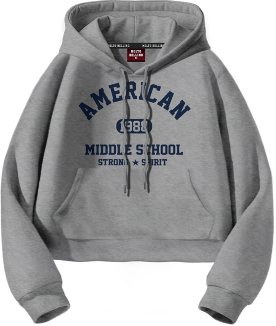 몰토벨리노 SICF 세미오버핏 아메리칸 미들스쿨 특양면 후드티