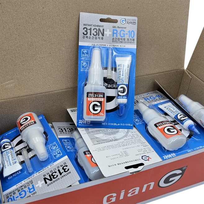 강력 순간 접착제 20g + 순간접착제 제거제 7g 세트 1box 20개입, 1박스