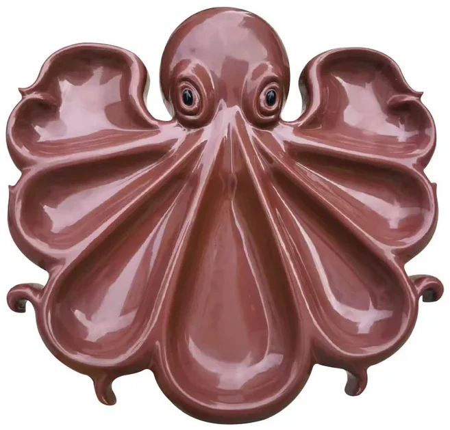 문어 모양 나무 서빙 트레이 치즈 플래터 차르쿠테리 보드 과일 접시 주방 장식용, 01 29.8cmx28cm, 01 solid color