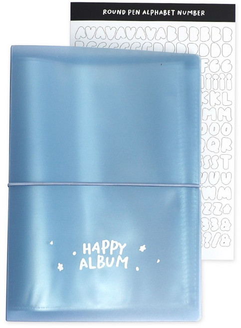 커스텀 포토인생 네컷 사진 앨범 포토북 + 스티커, 20매, 4x6 블루