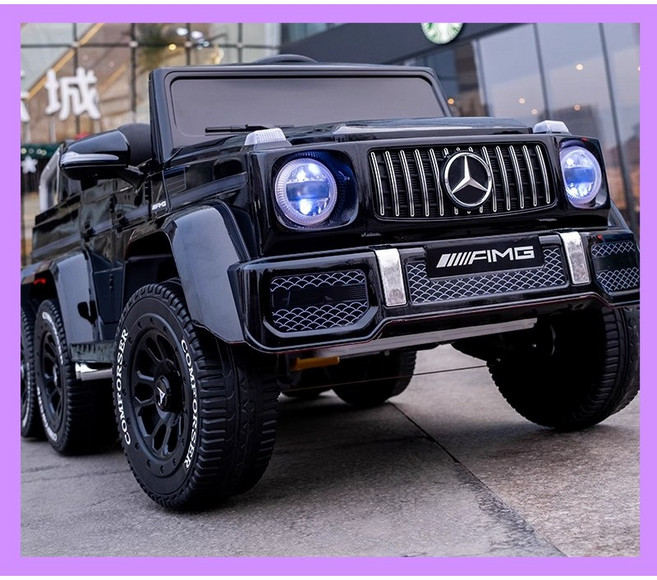 벤츠 지바겐 어린이 아기 전동차 유아 전동 자동차 대형, 6륜 블랙, 1개