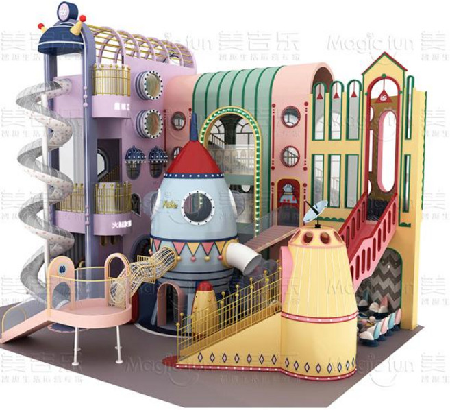 유치원놀이터 장남감 놀이시설 소프트 플레이 세트 놀이터 놀이 공원 장비 작은 장식 인테리어 판매, 1개