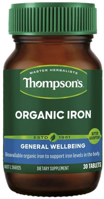 Thompson's 톰슨 철분제 24mg 30정 Iron, 1개