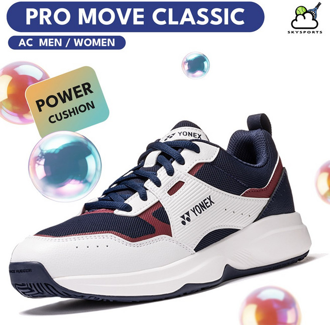 요넥스 프로 무브 클래식 남성 여성 테니스화 화이트네이비레드 슈즈 신발