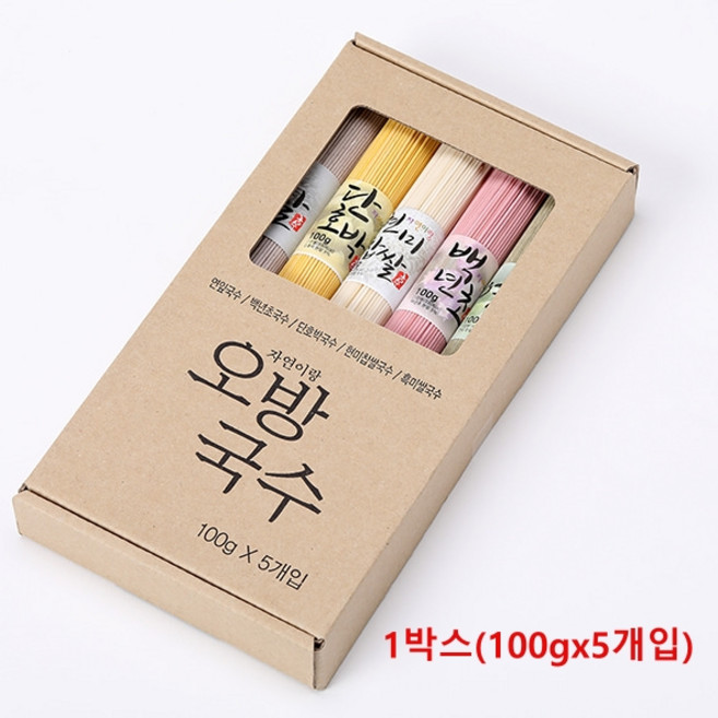 천연 자연이랑 오방국수 선물용 세트구성 / 잔치국수 발효면 비빔국수 답례품 급식면 소면, 500g, 1박스