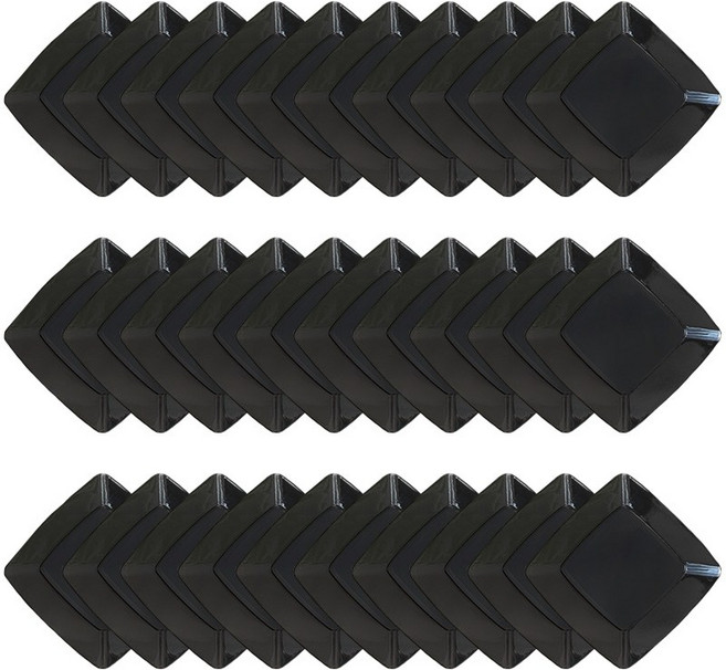 쓱싹 플라스틱 다회용 소스 접시 10cm, 30개, 라라 접시(블랙), 블랙