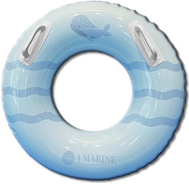 [에스오엠] 아이마린 손잡이 고래 튜브70, 연한하늘색, 1개