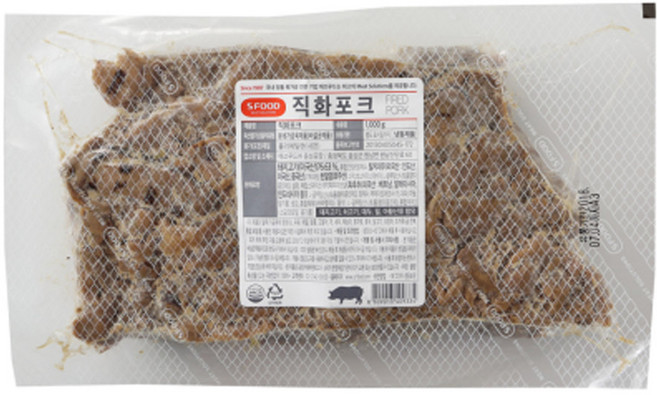 에쓰푸드 직화포크(불고기맛) 1kg 불향 나는 직화 돼지고기 토핑, 1개