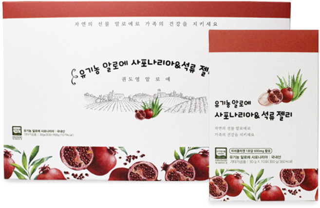 권도영 유기농 알로에 사포나리아 석류 젤리스틱 10포+3포 (1포 30g 피쉬콜라겐 함유), 300g, 1개