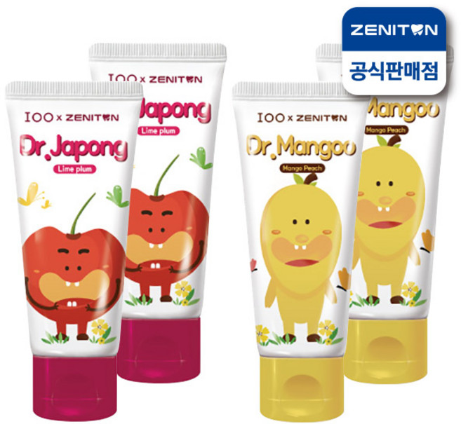 제니튼 닥터제니 자퐁망구 초등학생용 주니어 과일향치약 60g 2개, 제니튼_닥터자퐁_치약_60g