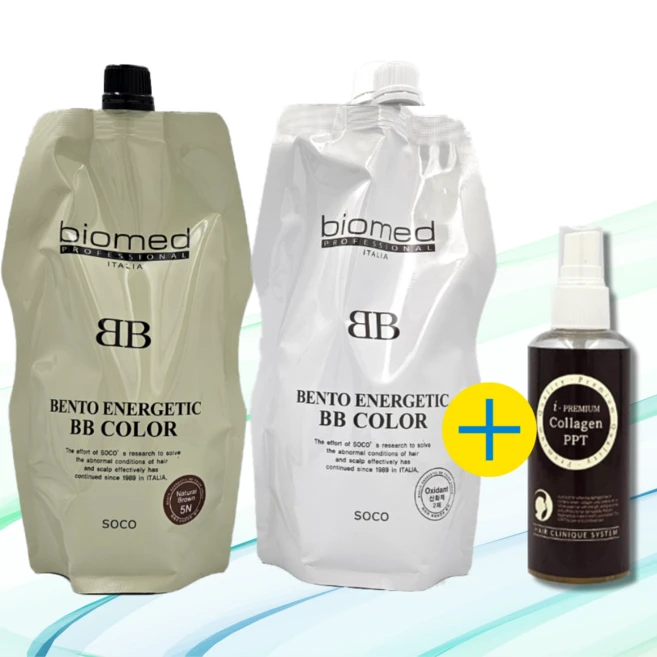 바이오메드 벤토 에너제틱 비비칼라 새치커버 염색약 1제+2제 400g 새치 멋내기, 1개, 다크 와인 브라운(6W) - 쿠팡