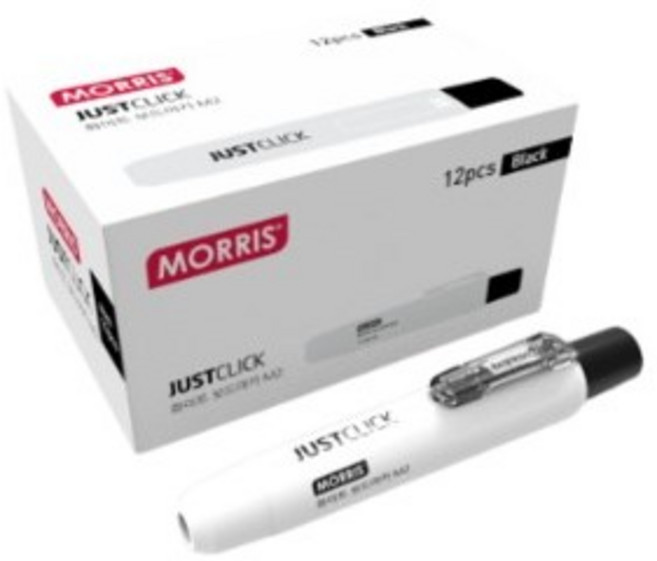 모리스 저스트클릭 보드마카 M2, 흑색, 12개