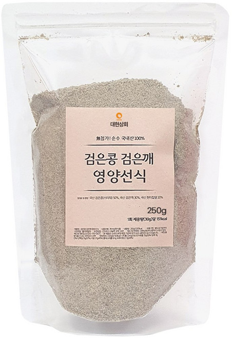 50년전통대현상회 무첨가 검은콩검은깨선식, 250g, 1개