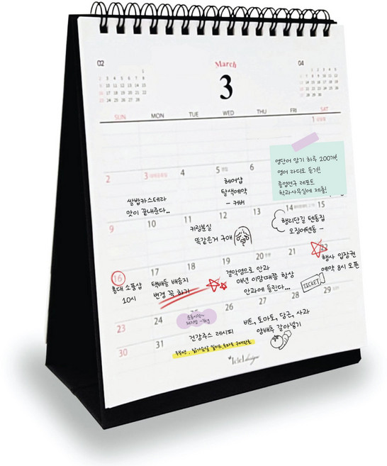 아이씨엘디자인 Desk Calendar M 2026, 블랙, 1개