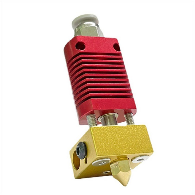 Ender3 V2 Printhead CR10 압출 헤드 3D 프린터 노즐 다기능 편리한 휴대용 액세서리, 레드 &amp; 골드