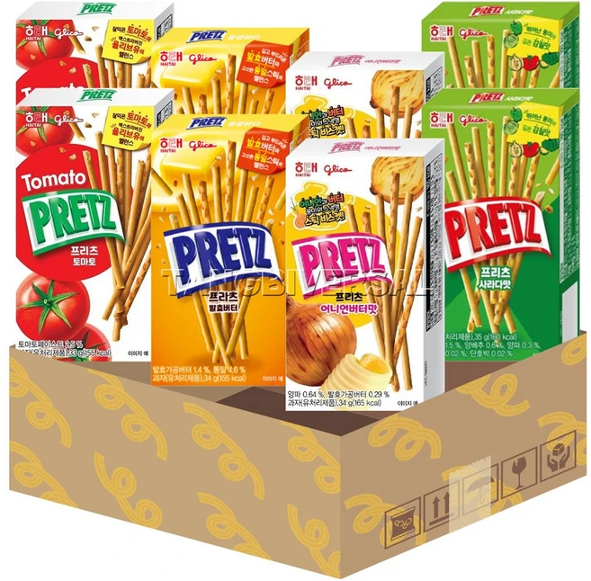 프리츠 어니언버터 + 토마토 + 사라다맛 + 발효버터 (4종2개씩) - 쿠팡