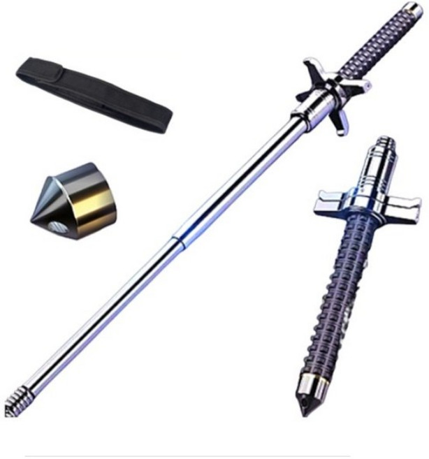 더배라 유텍터 삼단봉 호신용 3단봉 진압봉 경찰봉 호신봉 몽둥이 경찰 무기 휴대용 asp SD-블랙, 골드, 1개