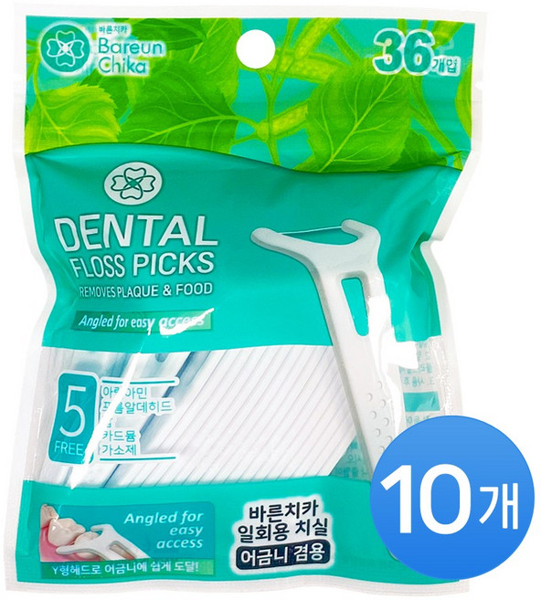 보성 어금니 일회용 치실 Y형 손잡이, 36개입, 10개