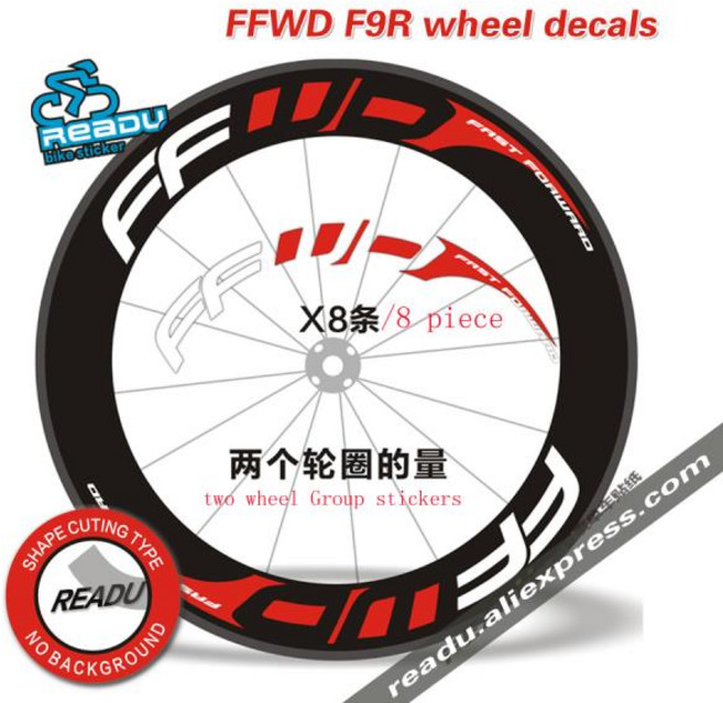 자전거 스티커 데칼 야외 FFWD F9R 도로 휠 그룹 스티커 2 륜 80/88 림에 적합, 1)red, 1개, red