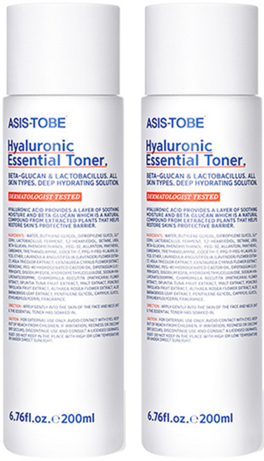 애즈이즈투비 히아루로닉 에센셜 토너, 200ml, 2개