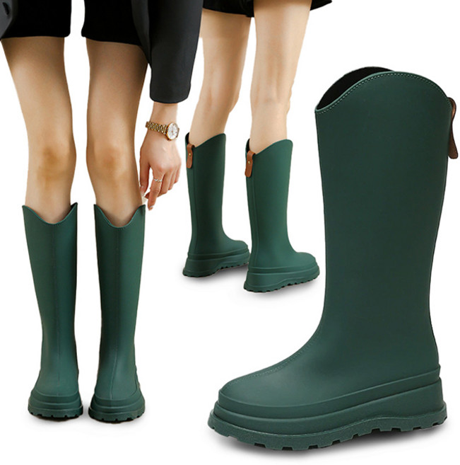 스토리원 여성 종아리 기장 롱 레인부츠 장화 방한 겨울 부츠 SH-RBT-S480