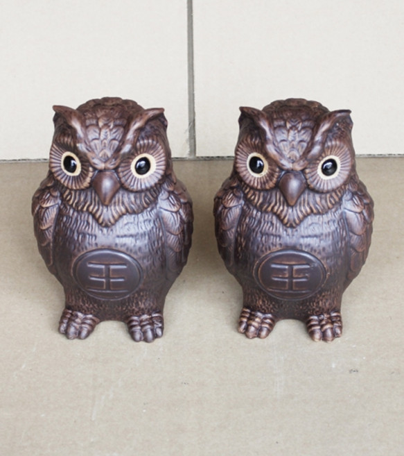 중형(2p) 생기 도자기 왕 부엉이 수맥파차단