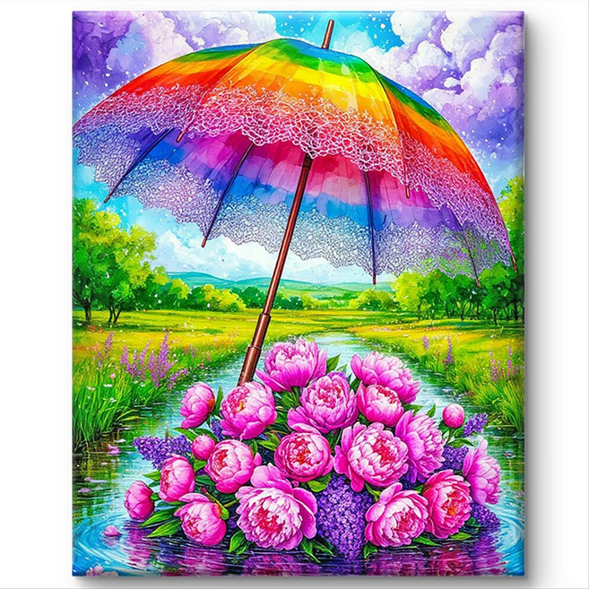 서은이네 캔버스형 보석십자수 DIY 키트 비즈 십자수 액자형 40x50cm, MA11, 1세트