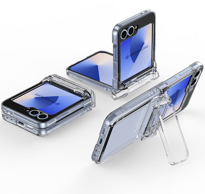 원더글라스 갤럭시 플립5 / 플립6 / 플립7 (Z플립5 / Z플립6 / Z플립7) 카드 수납 스탠드 에어 컴포터블 케이스