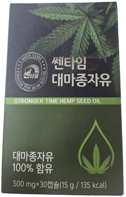 쎈타임 프리미엄 100% 대마종자유, 30정, 6개