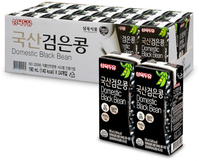 [코스트코] 삼육두유 국산 검은콩 두유 190ml X 24, 4.56L, 1개