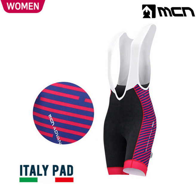 MCN 플로스 4부 여성 빕숏 패드 자전거바지 빕슈트