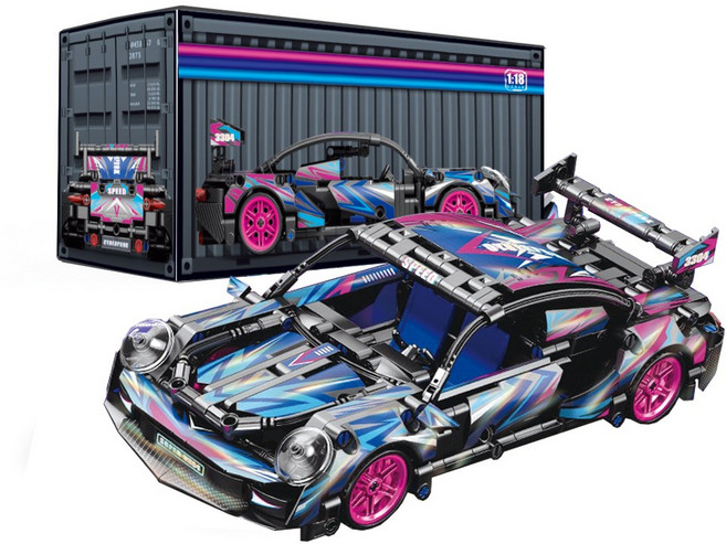 휴비 스피드펑크 3304 포르쉐 레고 자동차 조립식 스포츠카 호환블럭 프라모델 조립놀이, 1개