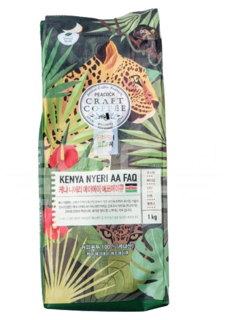 피코크 케냐 니에리 에이에이 에프에이큐 1kg (홀빈), 홀빈(분쇄안함), 1개